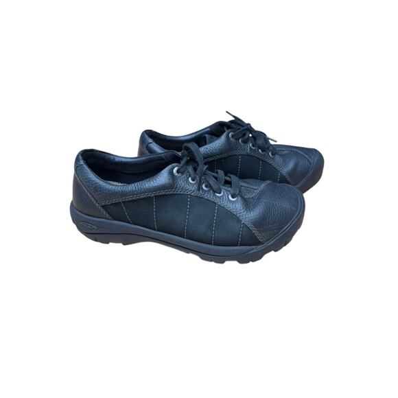 "Keen" Women's Black Low Profile Sneaker Size 9.5 Y2K Presidio Leathern Casual - Picture 3 of 9